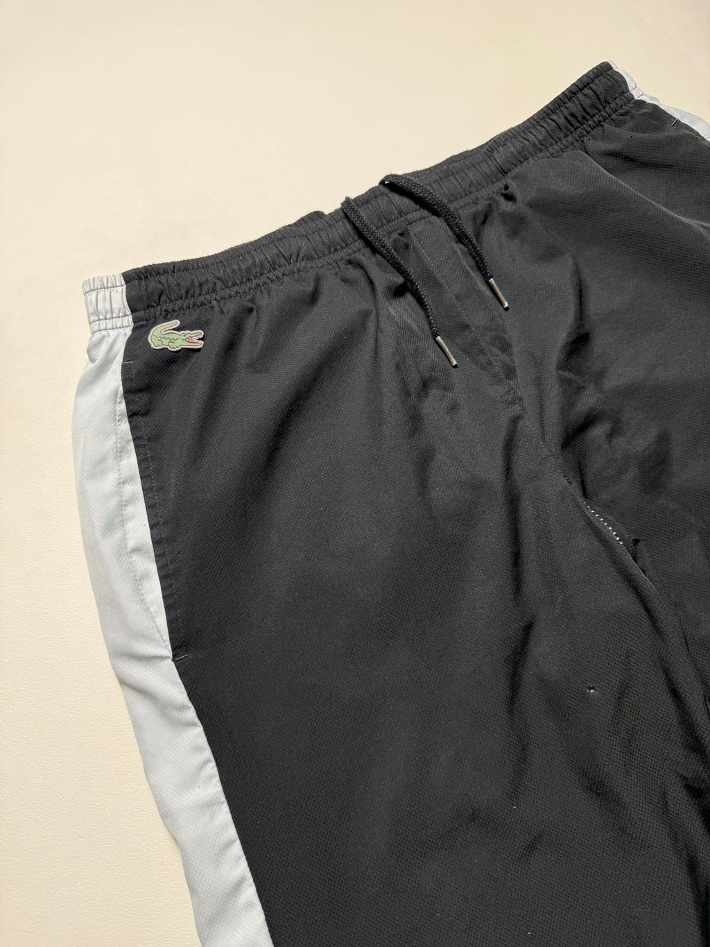 Lacoste White/Black Trackpants | M